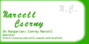 marcell cserny business card